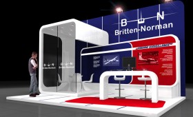 Custom Exhibition Stand design - Britten Norman